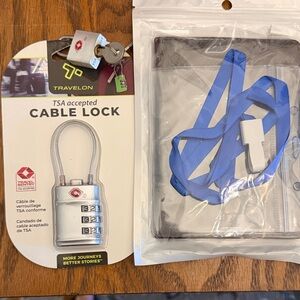 Travelon Silver TSA Cable Lock, extra small lock/key and passport holder